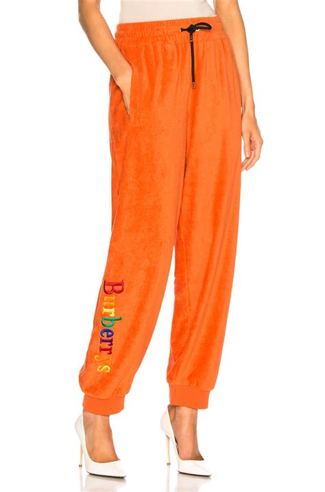 burberry rainbow logo sweatpants|Burberry Rainbow Logo Sweatpants in Tangerine .